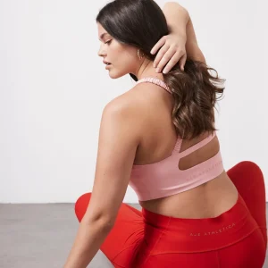 Store Aje ATHLETICA Cut Out Cross Back Sports Bra 314 Rose Quartz