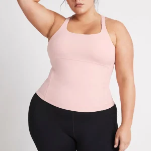 Store Aje ATHLETICA Cut Out Cross Back Tank Top 125 Rose Quartz/Rose Pink
