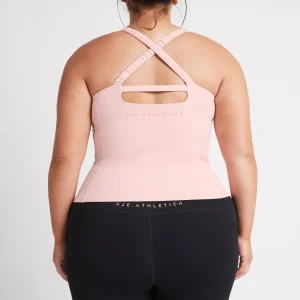 Store Aje ATHLETICA Cut Out Cross Back Tank Top 125 Rose Quartz/Rose Pink