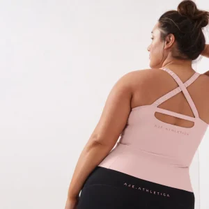 Store Aje ATHLETICA Cut Out Cross Back Tank Top 125 Rose Quartz/Rose Pink
