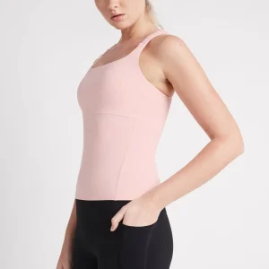 Store Aje ATHLETICA Cut Out Cross Back Tank Top 125 Rose Quartz/Rose Pink