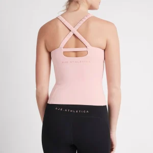 Store Aje ATHLETICA Cut Out Cross Back Tank Top 125 Rose Quartz/Rose Pink