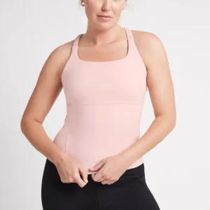 Store Aje ATHLETICA Cut Out Cross Back Tank Top 125 Rose Quartz/Rose Pink