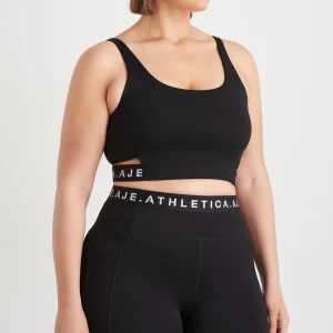 Sale Aje ATHLETICA Cut Out Elastic Sports Bra 337 Black/White