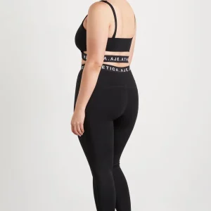 Sale Aje ATHLETICA Cut Out Elastic Sports Bra 337 Black/White