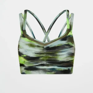 Best Aje ATHLETICA Double Layer Crossback Bra 350 Khaki Brushstroke