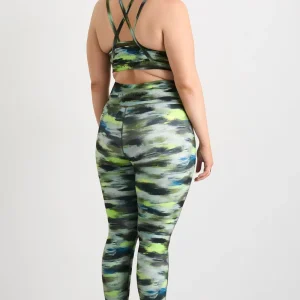 Best Aje ATHLETICA Double Layer Crossback Bra 350 Khaki Brushstroke