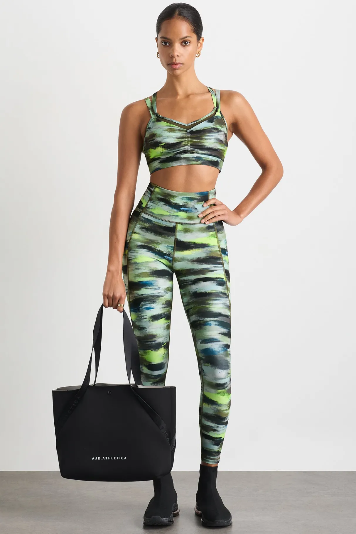 double_layer_crossback_bra__2.webp Best Aje ATHLETICA Double Layer Crossback Bra 350 Khaki Brushstroke