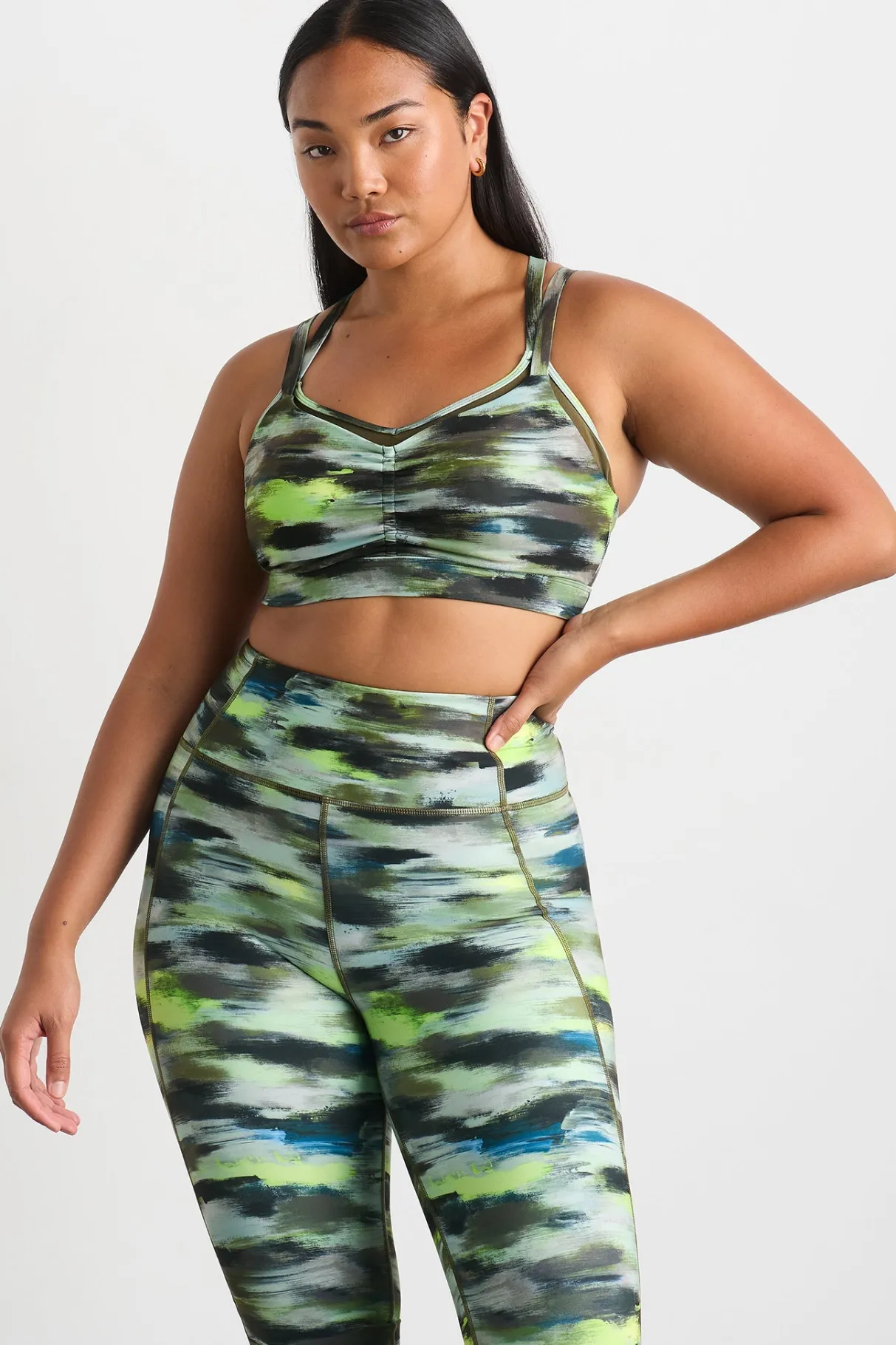 double_layer_crossback_bra__9.webp Best Aje ATHLETICA Double Layer Crossback Bra 350 Khaki Brushstroke