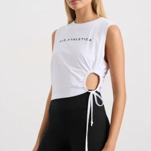 Clearance Aje ATHLETICA Drawcord Cut Out Tank 158 White