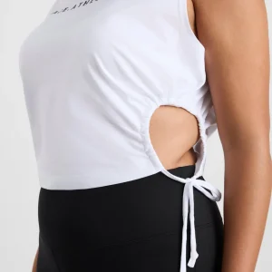 Clearance Aje ATHLETICA Drawcord Cut Out Tank 158 White