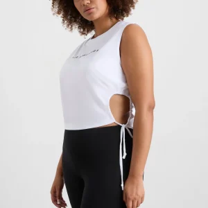 Clearance Aje ATHLETICA Drawcord Cut Out Tank 158 White