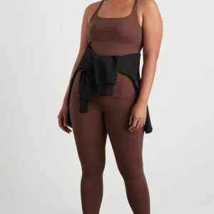 Hot Aje ATHLETICA Drawcord Racerback Tank 128 Dark Chocolate