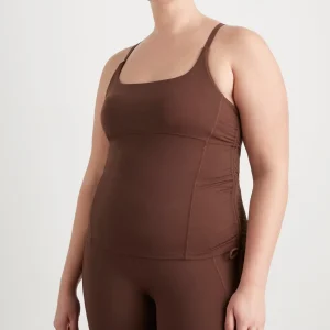 Hot Aje ATHLETICA Drawcord Racerback Tank 128 Dark Chocolate