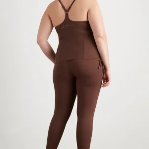 Hot Aje ATHLETICA Drawcord Racerback Tank 128 Dark Chocolate