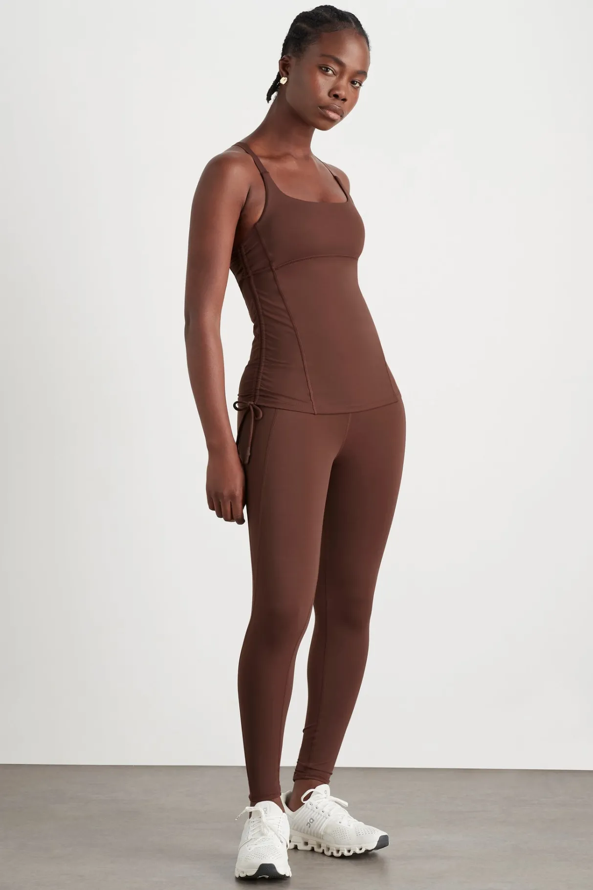 drawcord_racerback_tank__2.webp Hot Aje ATHLETICA Drawcord Racerback Tank 128 Dark Chocolate