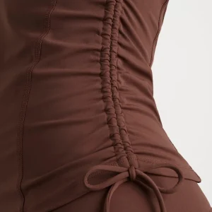 Hot Aje ATHLETICA Drawcord Racerback Tank 128 Dark Chocolate