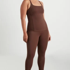 Hot Aje ATHLETICA Drawcord Racerback Tank 128 Dark Chocolate