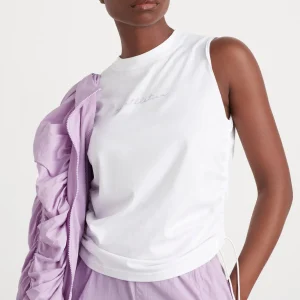 Cheap Aje ATHLETICA Drawcord Tank 131 White/Lavender