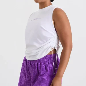 Discount Aje ATHLETICA Drawcord Tank 131 White Ultra Violet