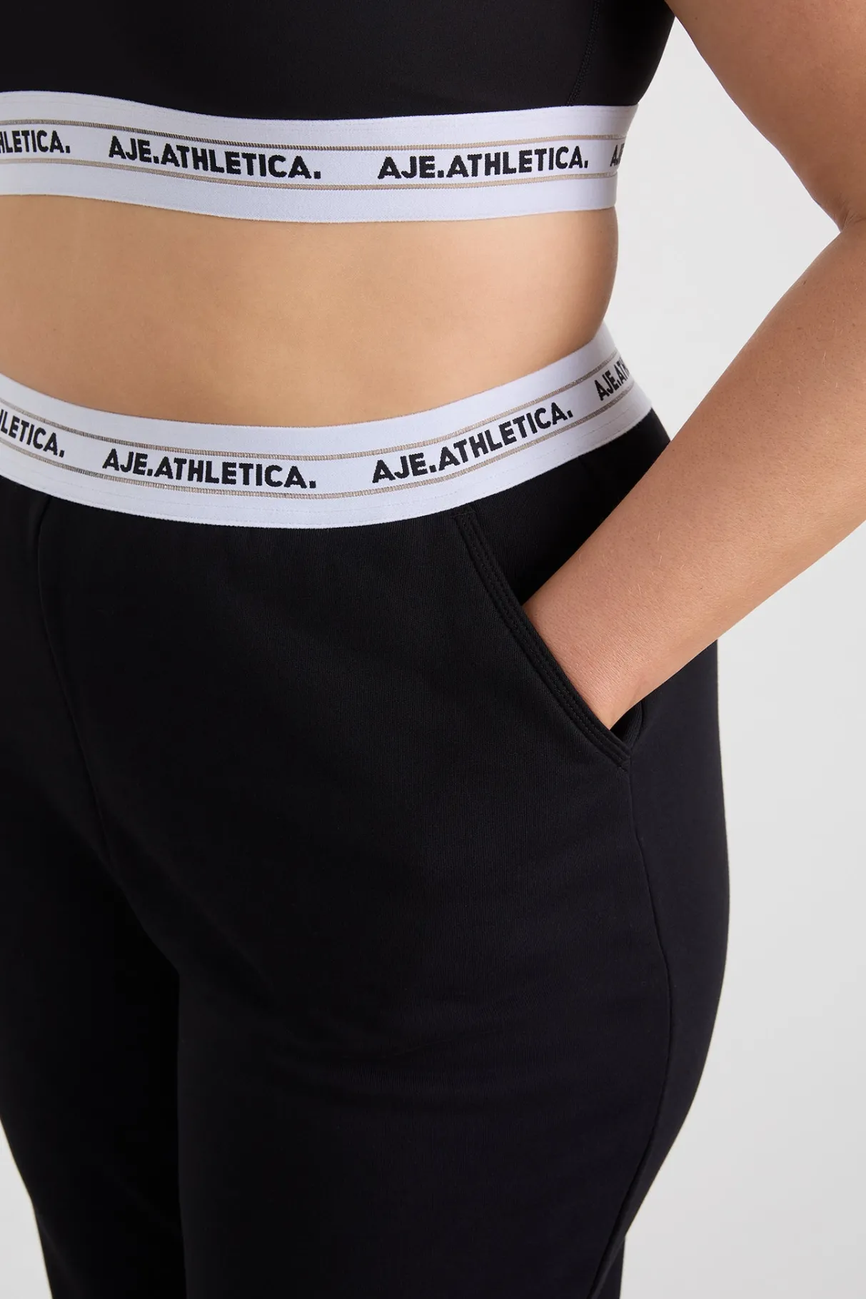 elastic_logo_trackpants__11.webp Shop Aje ATHLETICA Elastic Logo Trackpants 502 Black