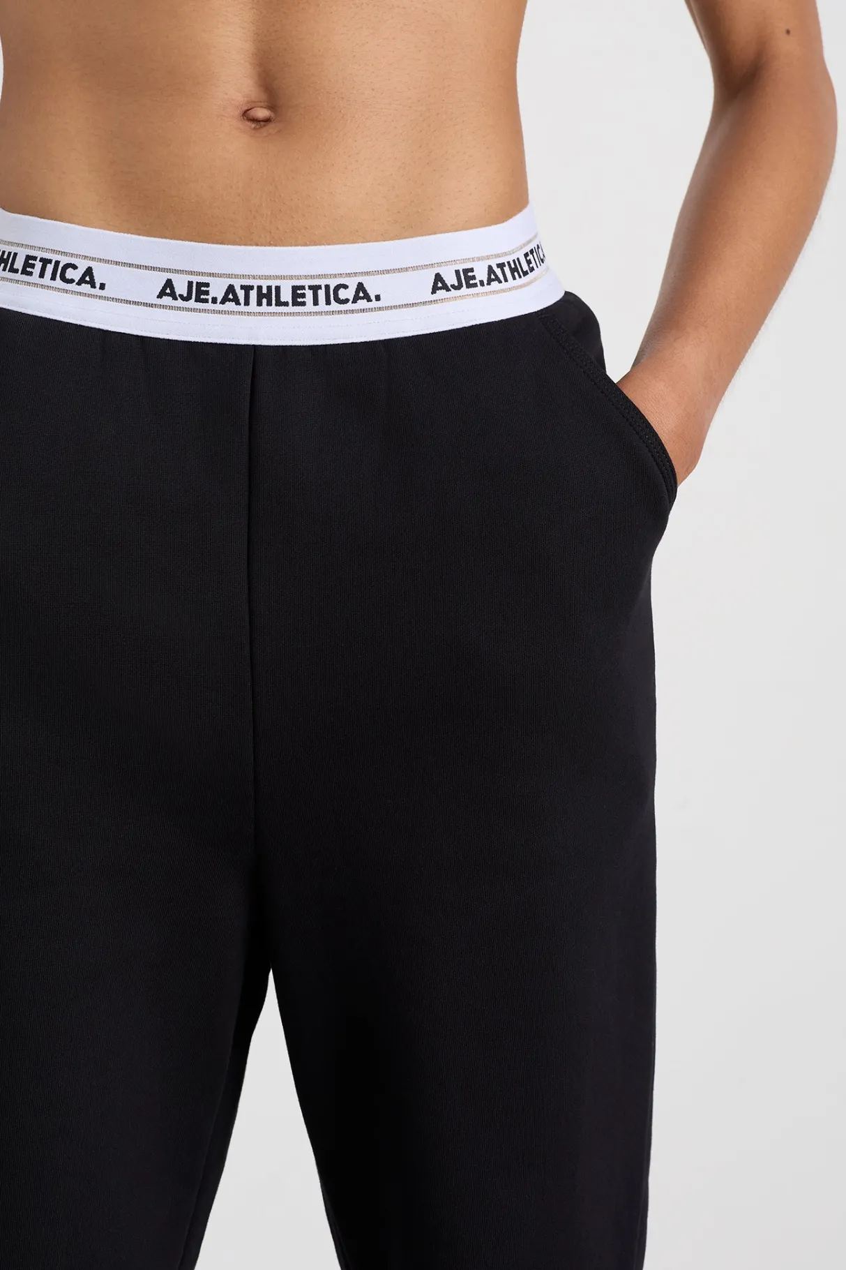 elastic_logo_trackpants__3.webp Shop Aje ATHLETICA Elastic Logo Trackpants 502 Black