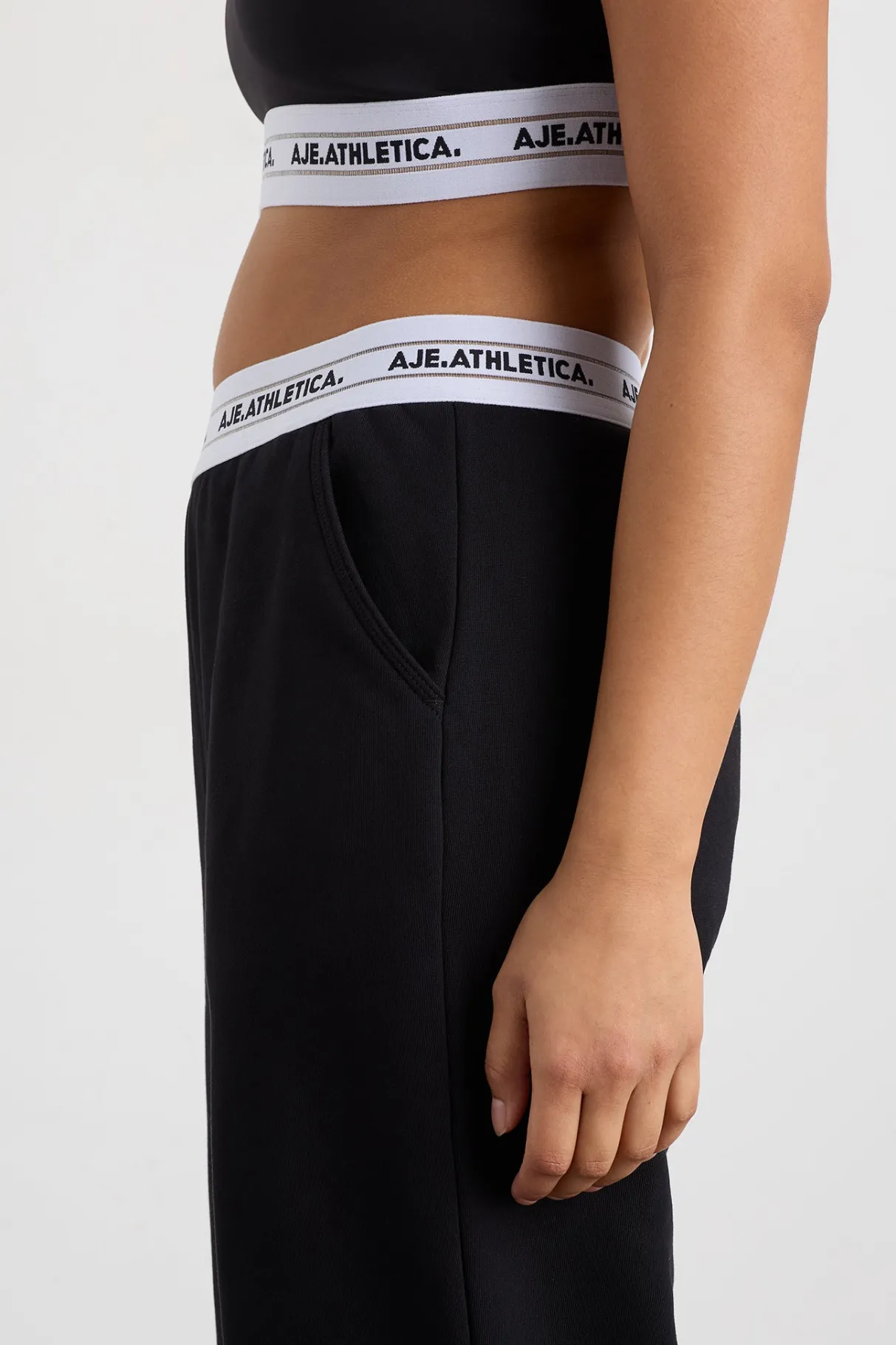 elastic_logo_trackpants__7.webp Shop Aje ATHLETICA Elastic Logo Trackpants 502 Black