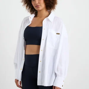 Clearance Aje ATHLETICA Elastic Spray Windbreaker 430 White