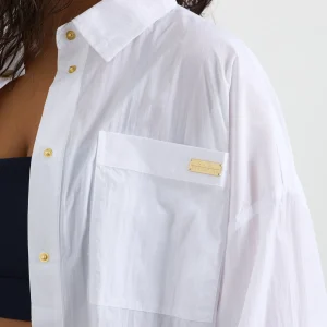 Clearance Aje ATHLETICA Elastic Spray Windbreaker 430 White