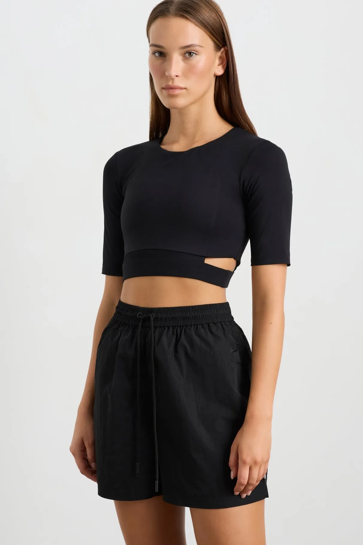 elasticated_cut_out_tee__0.webp Cheap Aje ATHLETICA Elasticated Cut Out Tee 195 Black