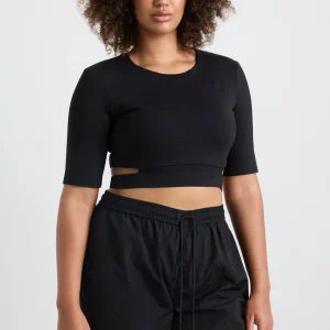 Cheap Aje ATHLETICA Elasticated Cut Out Tee 195 Black