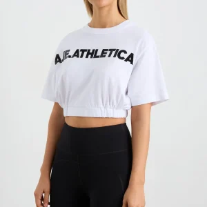 Best Sale Aje ATHLETICA Elasticated Logo Crop Tee 105 White