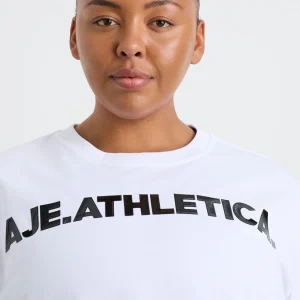 Best Sale Aje ATHLETICA Elasticated Logo Crop Tee 105 White