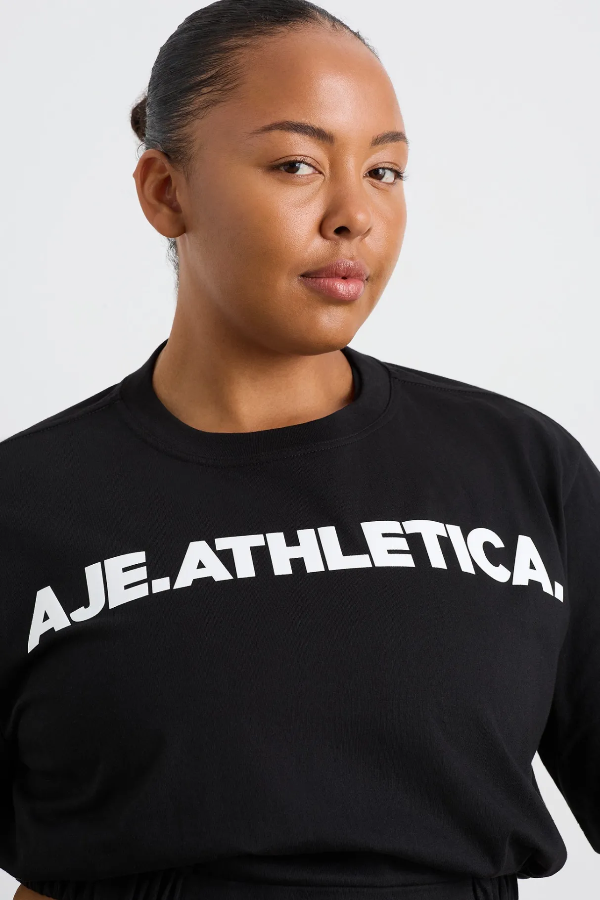 elasticated_logo_crop_tee__11.webp Hot Aje ATHLETICA Elasticated Logo Crop Tee 105 Black