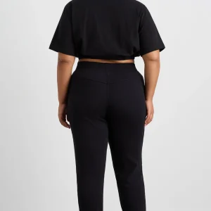 Hot Aje ATHLETICA Elasticated Logo Crop Tee 105 Black