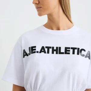 Best Sale Aje ATHLETICA Elasticated Logo Crop Tee 105 White