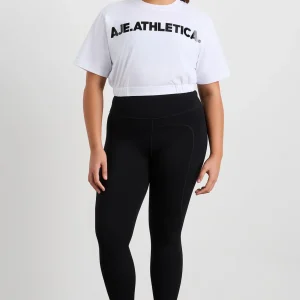 Best Sale Aje ATHLETICA Elasticated Logo Crop Tee 105 White