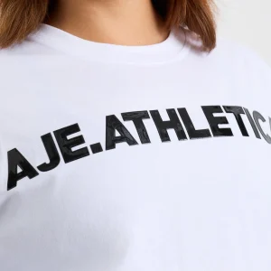 Best Sale Aje ATHLETICA Elasticated Logo Crop Tee 105 White
