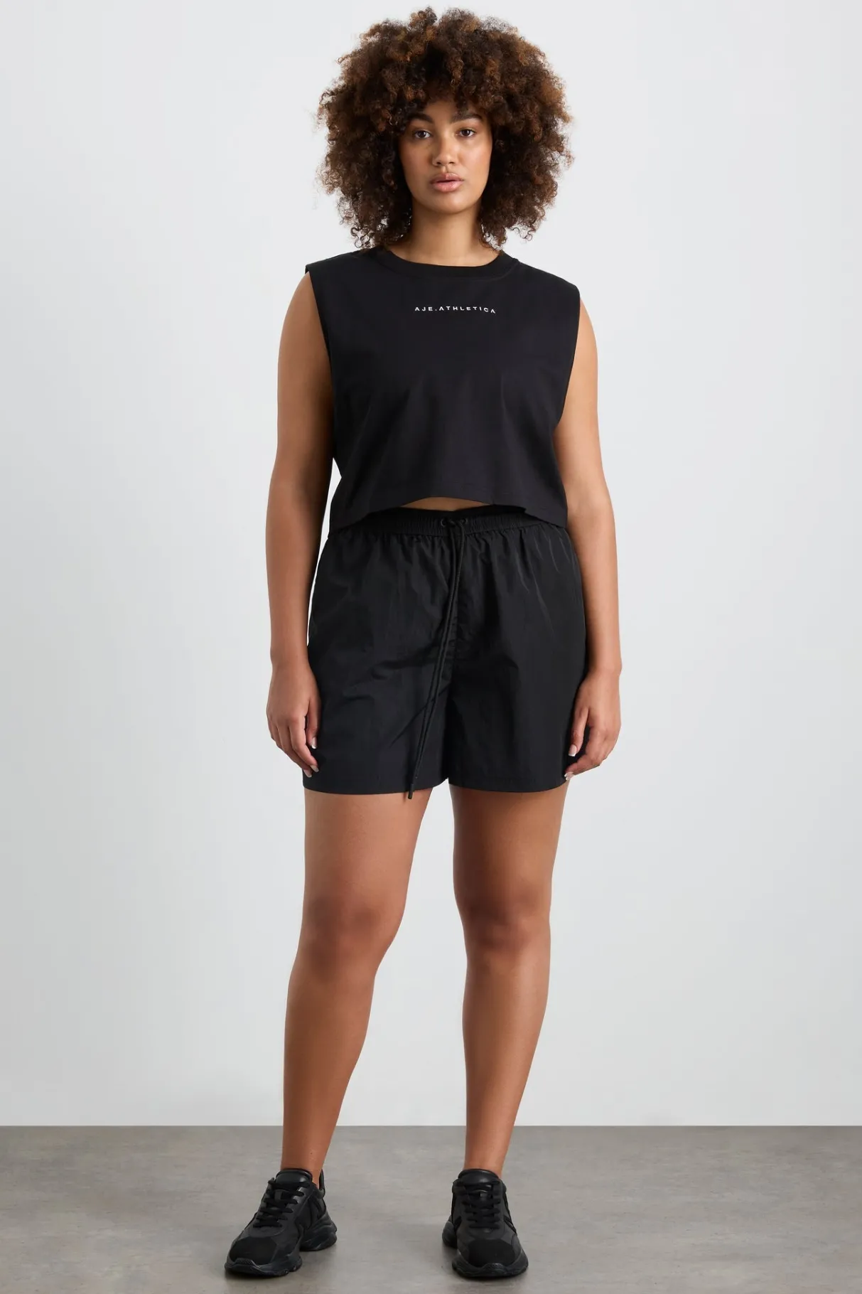 elasticated_spray_short__9.webp New Aje ATHLETICA Elasticated Spray Short 642 Black