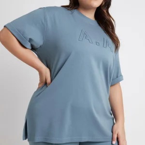 Discount Aje ATHLETICA Embossed Classic Logo T-Shirt 103 Storm Blue