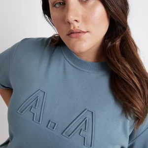 Discount Aje ATHLETICA Embossed Classic Logo T-Shirt 103 Storm Blue