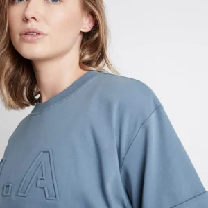 Discount Aje ATHLETICA Embossed Classic Logo T-Shirt 103 Storm Blue