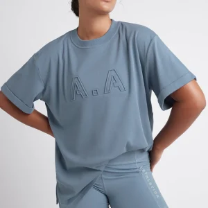 Discount Aje ATHLETICA Embossed Classic Logo T-Shirt 103 Storm Blue