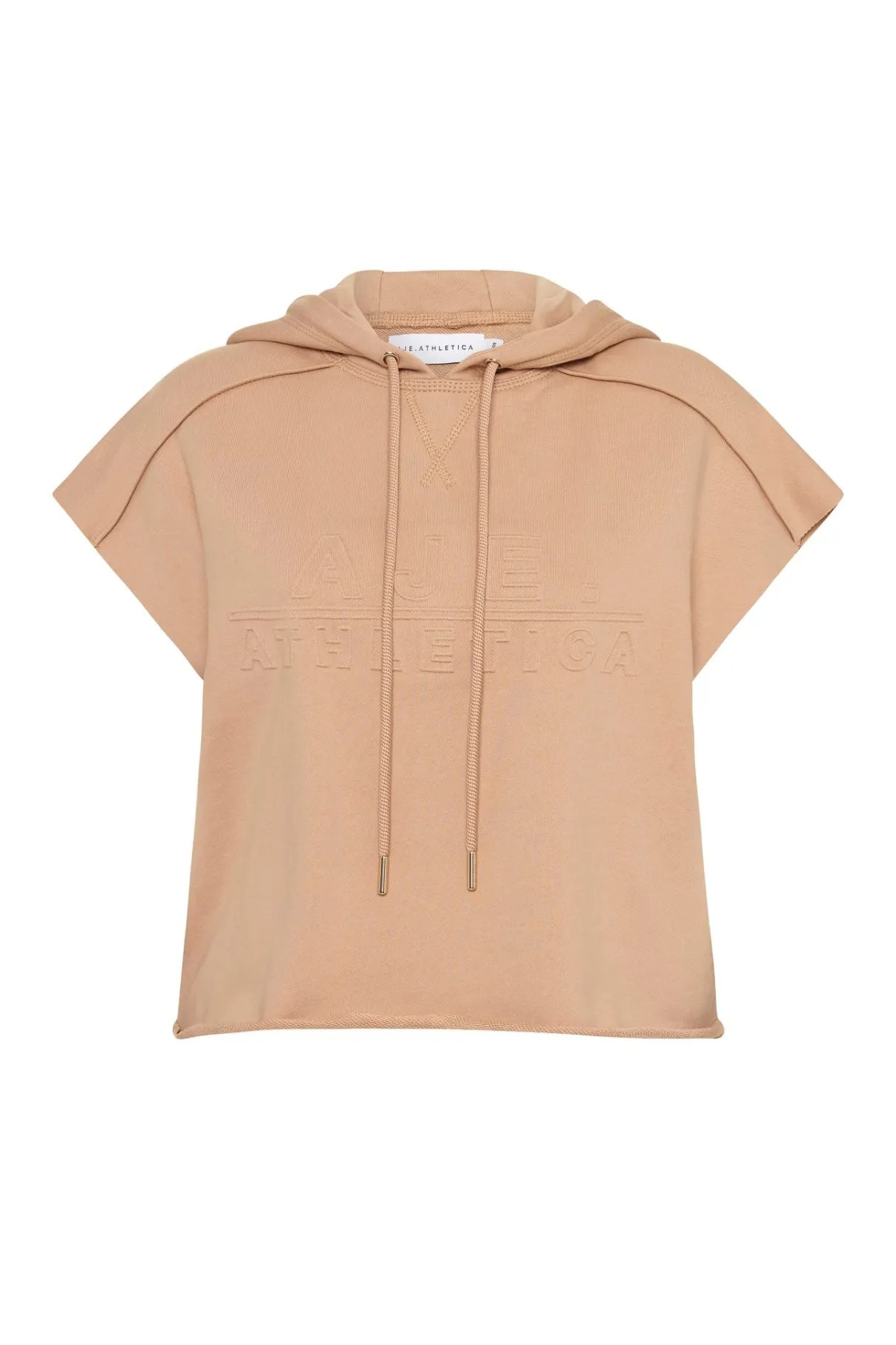 embossed_classic_short_sleeve_cropped_hoodie__1-1.webp Clearance Aje ATHLETICA Embossed Classic Short Sleeve Cropped Hoodie 402 Sand