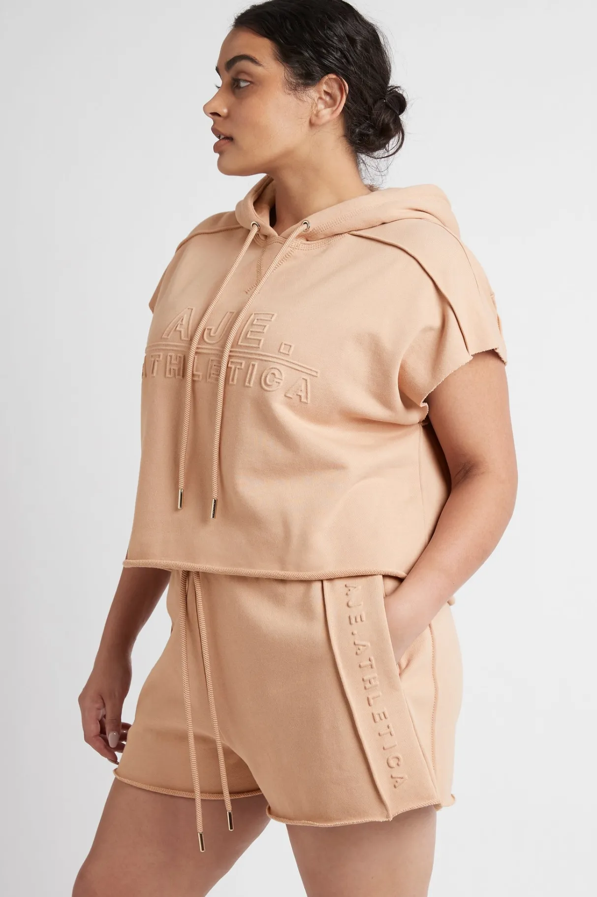 embossed_classic_short_sleeve_cropped_hoodie__13-1.webp Clearance Aje ATHLETICA Embossed Classic Short Sleeve Cropped Hoodie 402 Sand
