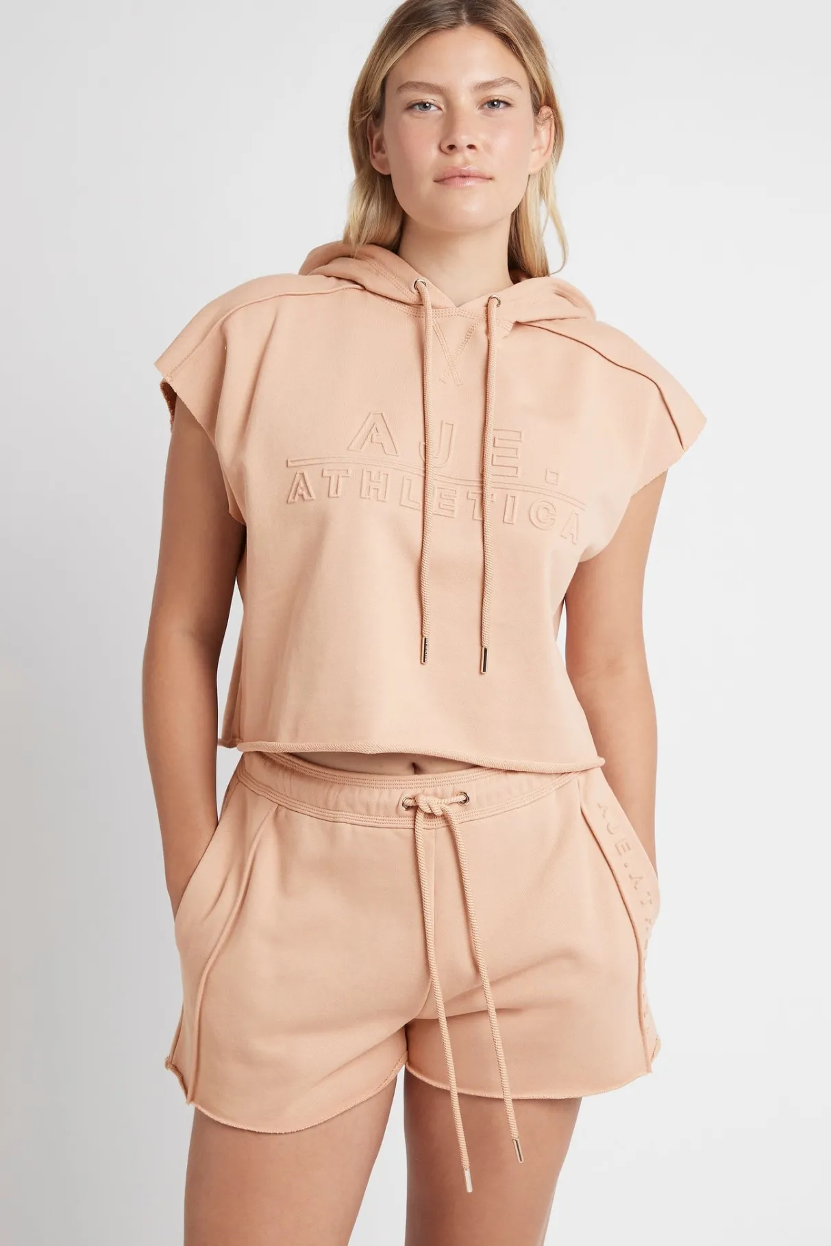 embossed_classic_short_sleeve_cropped_hoodie__7-1.webp Clearance Aje ATHLETICA Embossed Classic Short Sleeve Cropped Hoodie 402 Sand