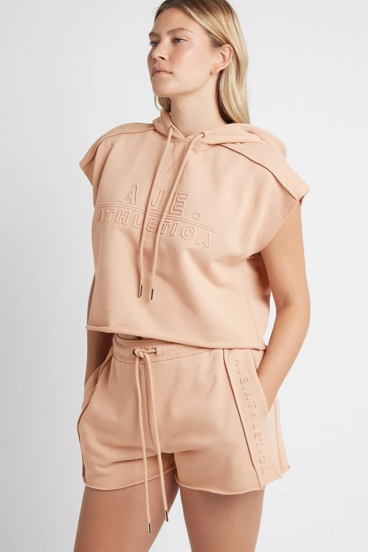 embossed_classic_short_sleeve_cropped_hoodie__8-1.webp Clearance Aje ATHLETICA Embossed Classic Short Sleeve Cropped Hoodie 402 Sand