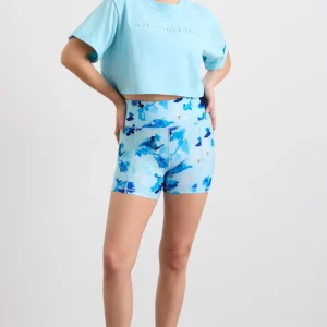 Sale Aje ATHLETICA Embossed Crop Tee 105 Ice Blue/White