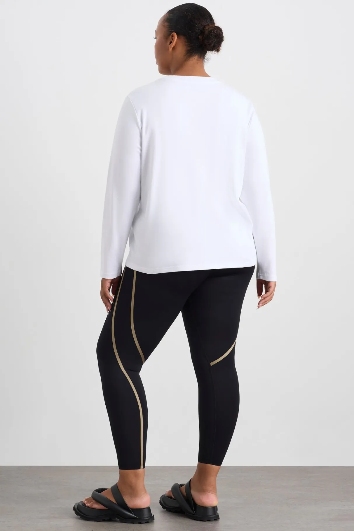 embossed_logo_long_sleeve_tshirt__15.webp Shop Aje ATHLETICA Embossed Logo Long Sleeve T-Shirt 127 White Soft Khaki