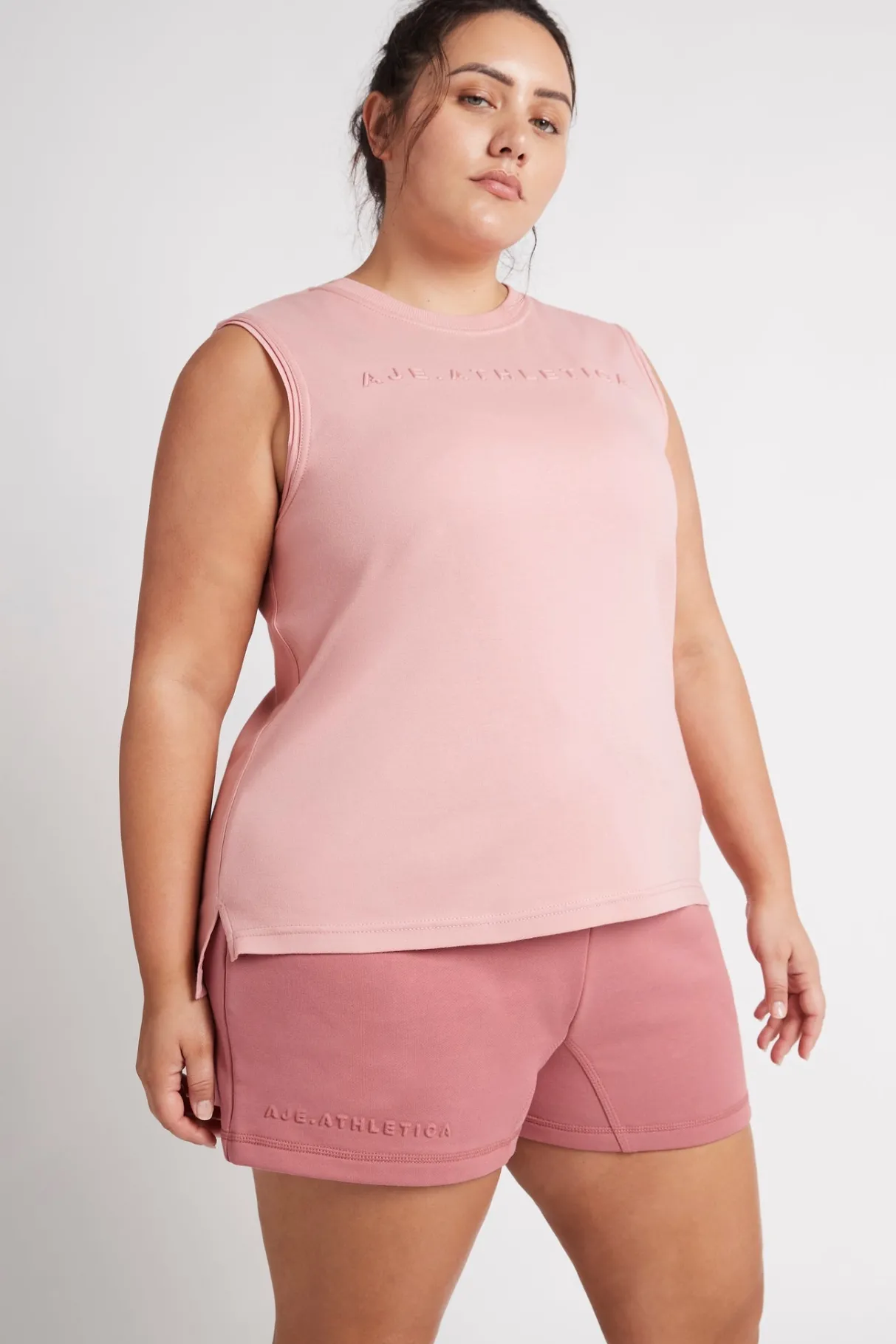 embossed_logo_tank__12.webp Discount Aje ATHLETICA Embossed Logo Tank 101 Rose Quartz/Rose Pink